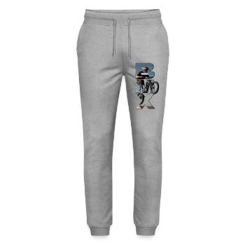 Fahren Sie auf der Kante - Stanley/Stella Unisex Bio Jogginghose Mover  - Grau meliert - Vorne - Marisol (170cm) & Nik (191cm)