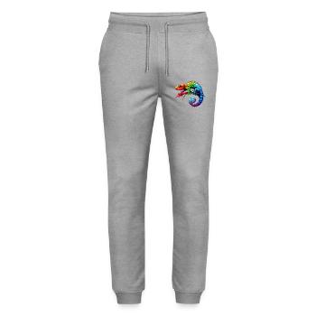 Gecko - Pantalon de jogging bio MOVER Stanley/Stella unisexe - gris chiné - Devant - Marisol (170cm) & Nik (191cm)