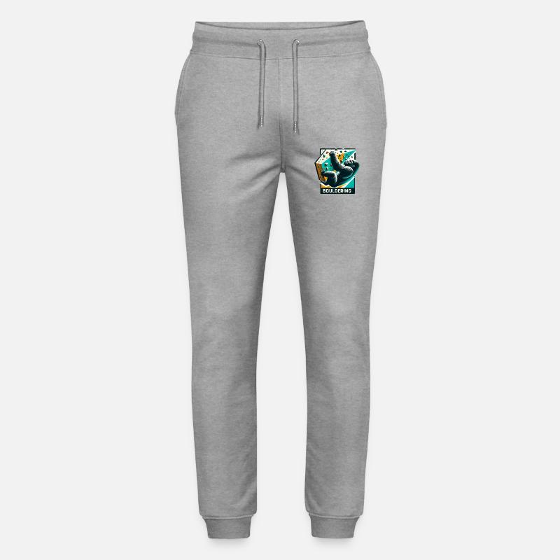 Bouldern Gorilla Geschenk - Stanley/Stella Unisex Bio Jogginghose Mover  - Grau meliert