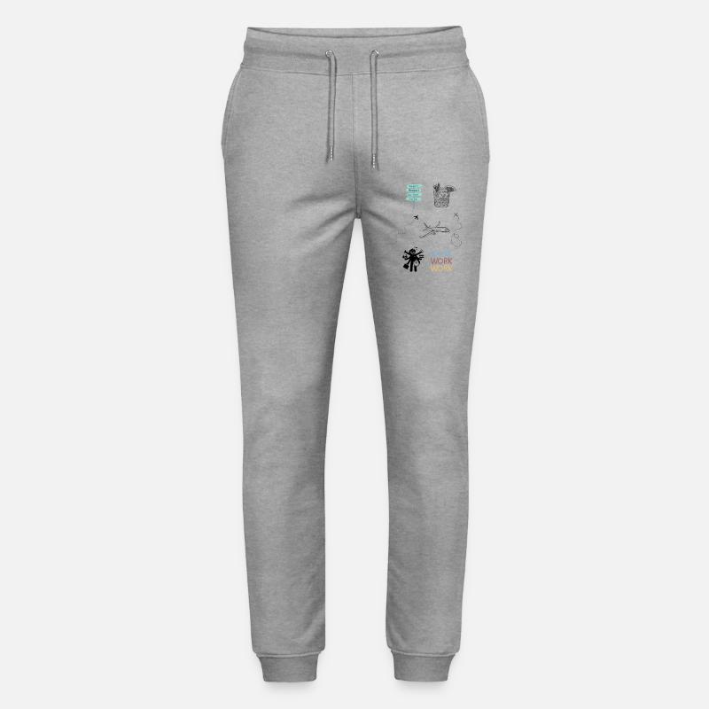 Work vs. Vacation - Stanley/Stella Mover Unisex Organic Jogging Trousers - heather grey