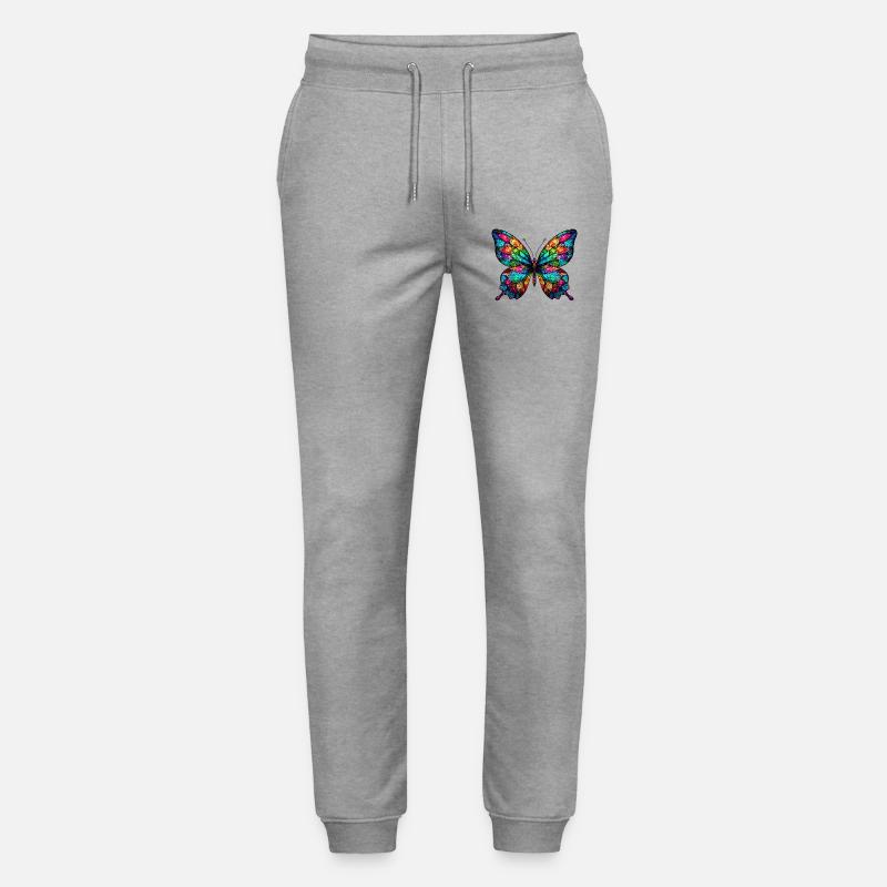Schmetterling - Stanley/Stella Unisex Bio Jogginghose Mover  - Grau meliert