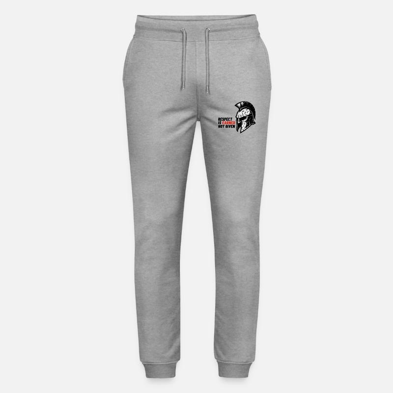 Respect Is earned not given – Spartanerhelm - Stanley/Stella Unisex Bio Jogginghose Mover  - Grau meliert