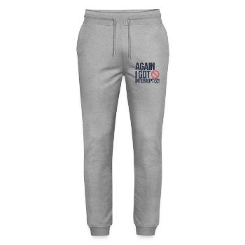 Unverwüstlicher Protest, lustiger Spruch - Stanley/Stella Unisex Bio Jogginghose Mover  - Grau meliert - Vorne - Marisol (170cm) & Nik (191cm)
