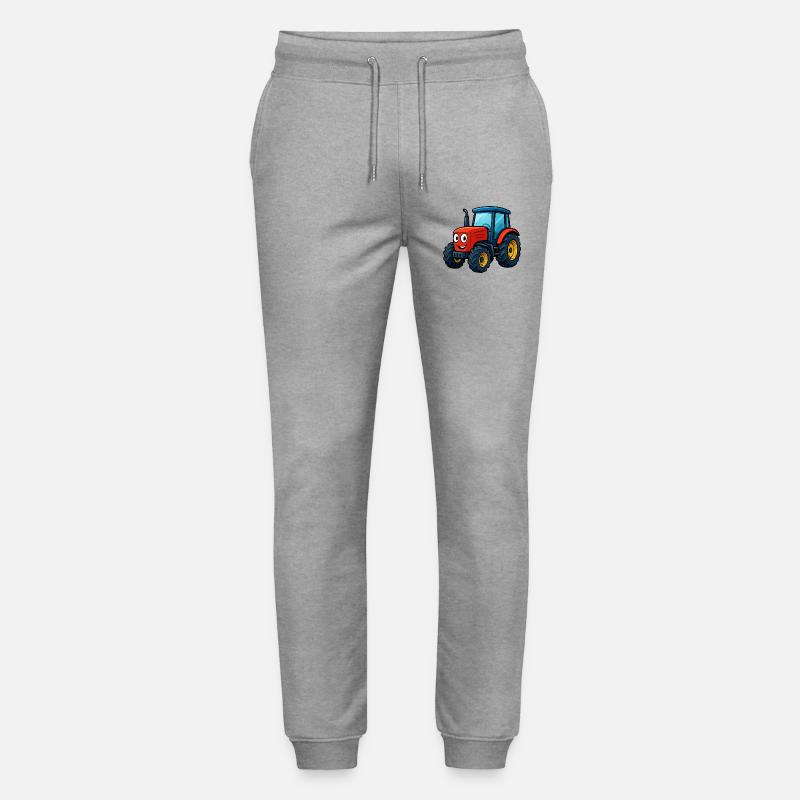 Lustiger Bauernhof Traktor Druck - Stanley/Stella Unisex Bio Jogginghose Mover  - Grau meliert