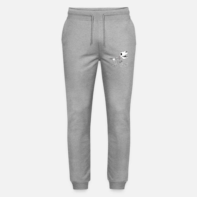 T Rex Skelett Dinosaurier - Stanley/Stella Unisex Bio Jogginghose Mover  - Grau meliert