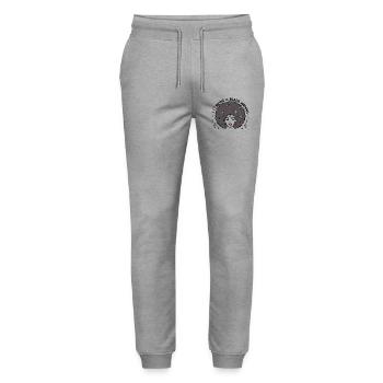 Ich liebe es, eine schwarze Frau zu sein Afro-Pride-Design - Stanley/Stella Unisex Bio Jogginghose Mover  - Grau meliert - Vorne - Marisol (170cm) & Nik (191cm)