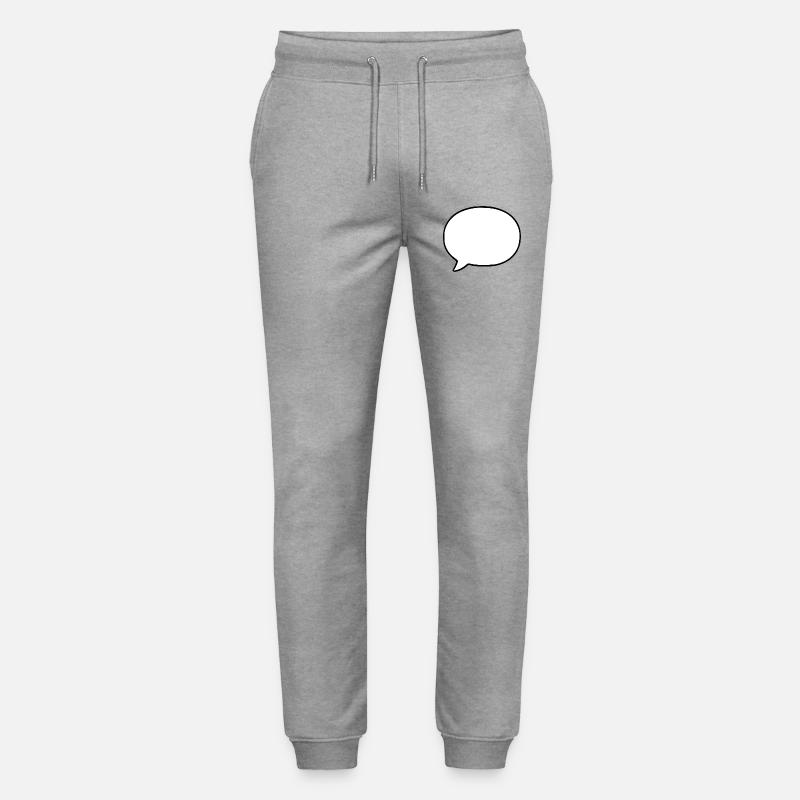 Personalize your own speech bubble comic - Stanley/Stella Mover Unisex Organic Jogging Trousers - heather grey