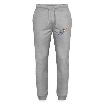 FUN_FUN_EXPRESS - Stanley/Stella Unisex Bio Jogginghose Mover  - Grau meliert - Vorne - Marisol (170cm) & Nik (191cm)
