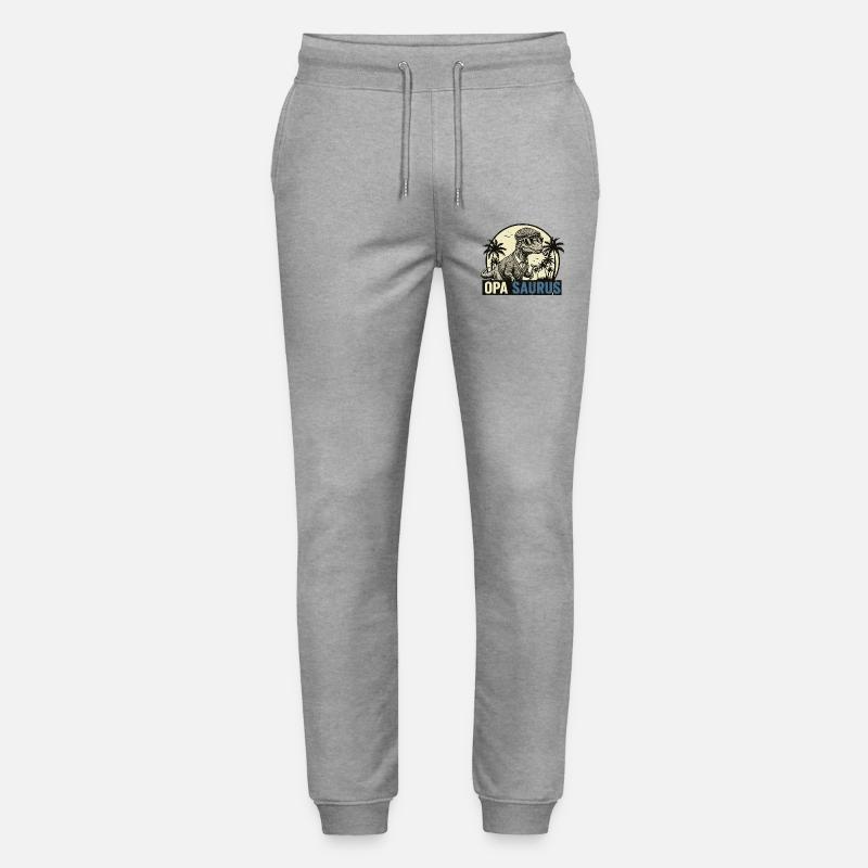 Opasaurus Rex – Lustiges Opa Dinosaurier Geschenk - Stanley/Stella Unisex Bio Jogginghose Mover  - Grau meliert
