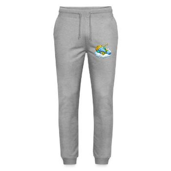 Leo Langnase schlafend - Stanley/Stella Unisex Bio Jogginghose Mover  - Grau meliert - Vorne - Marisol (170cm) & Nik (191cm)