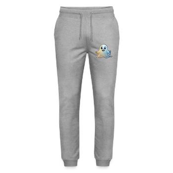Freundlicher Geist Cartoon - Stanley/Stella Unisex Bio Jogginghose Mover  - Grau meliert - Vorne - Marisol (170cm) & Nik (191cm)