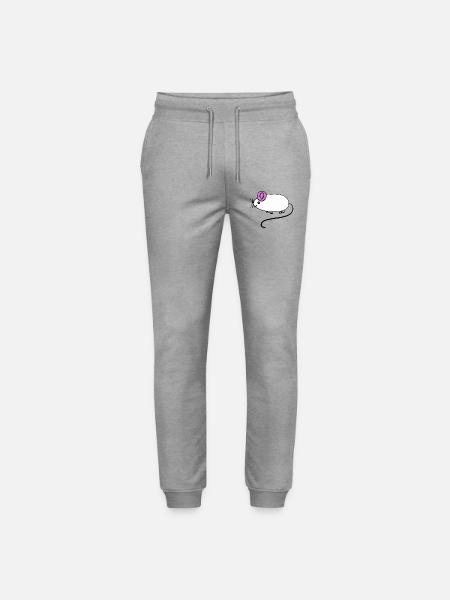 Mouse Rat Rodent Kids Baby - Stanley/Stella Mover Unisex Organic Jogging Trousers - heather grey