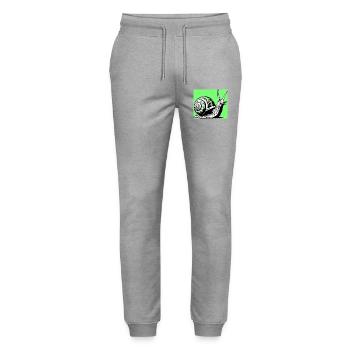 Snail - Stanley/Stella Mover Unisex Organic Jogging Trousers - heather grey - Front - Marisol (170cm) & Nik (191cm)