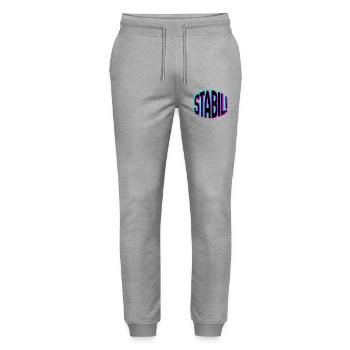 étable - Pantalon de jogging bio MOVER Stanley/Stella unisexe - gris chiné - Devant - Marisol (170cm) & Nik (191cm)