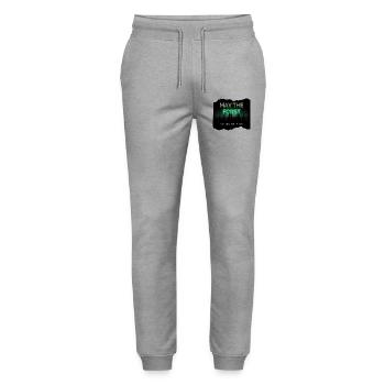 May the Forst be with you! - Stanley/Stella Mover Unisex Organic Jogging Trousers - heather grey - Front - Marisol (170cm) & Nik (191cm)