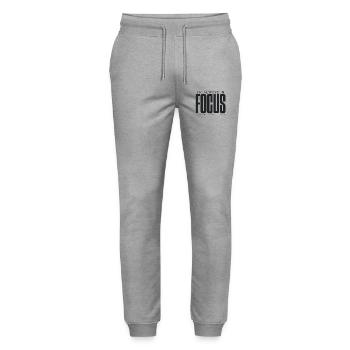 I'm Always In Focus | Photographer's Edition - Stanley/Stella Mover Unisex Organic Jogging Trousers - heather grey - Front - Marisol (170cm) & Nik (191cm)