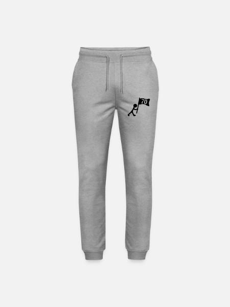 70 years birthday - Stanley/Stella Mover Unisex Organic Jogging Trousers - heather grey