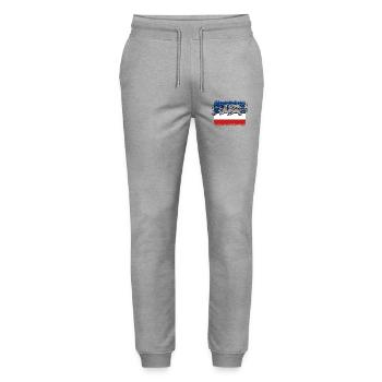 Rostocker - Stanley/Stella Unisex Bio Jogginghose Mover  - Grau meliert - Vorne - Marisol (170cm) & Nik (191cm)