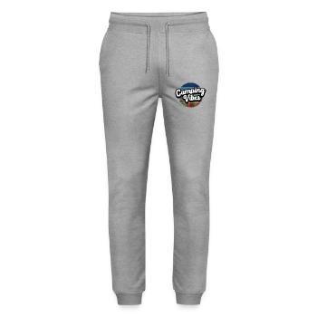 Camping Vibes - Stanley/Stella Unisex Bio Jogginghose Mover  - Grau meliert - Vorne - Marisol (170cm) & Nik (191cm)