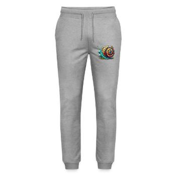 Schnecke - Stanley/Stella Unisex Bio Jogginghose Mover  - Grau meliert - Vorne - Marisol (170cm) & Nik (191cm)