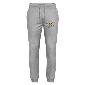 Bi Male Spirit - Stanley/Stella Unisex Bio Jogginghose Mover  - Grau meliert - Vorne - Marisol (170cm) & Nik (191cm)