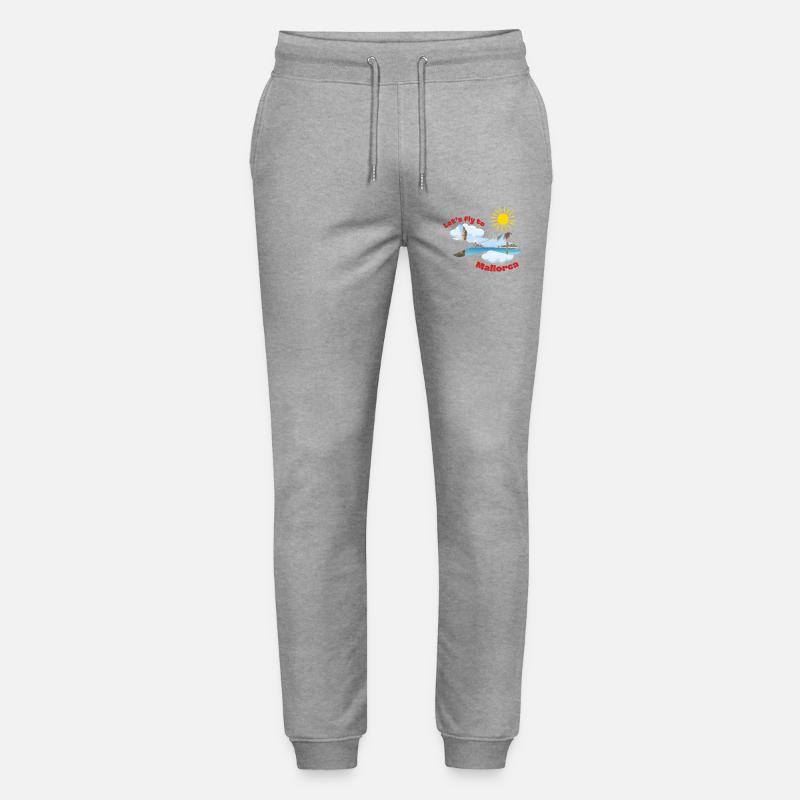 Let's fly to Mallorca - Stanley/Stella Unisex Bio Jogginghose Mover - Grau meliert