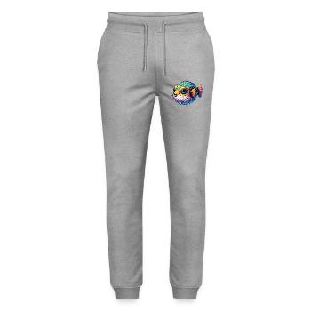 Blowfish - Stanley/Stella Mover Unisex Organic Jogging Trousers - heather grey - Front - Marisol (170cm) & Nik (191cm)