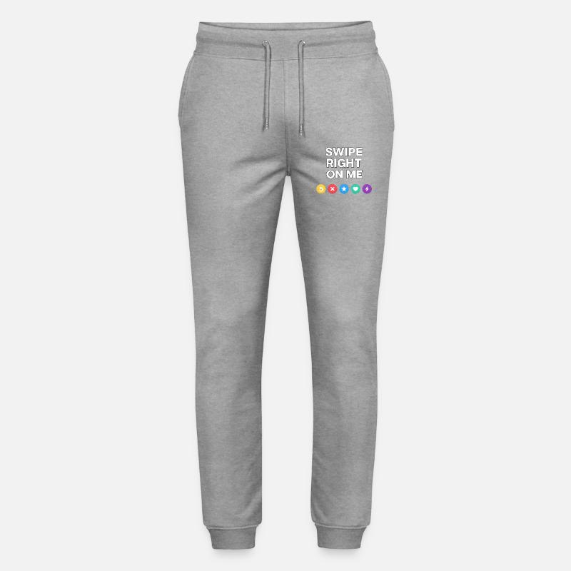 Swipe Right On Me - Dating Design - Stanley/Stella Unisex Bio Jogginghose Mover  - Grau meliert