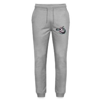 Kürbis Retro Happy Halloween - Stanley/Stella Unisex Bio Jogginghose Mover  - Grau meliert - Vorne - Marisol (170cm) & Nik (191cm)
