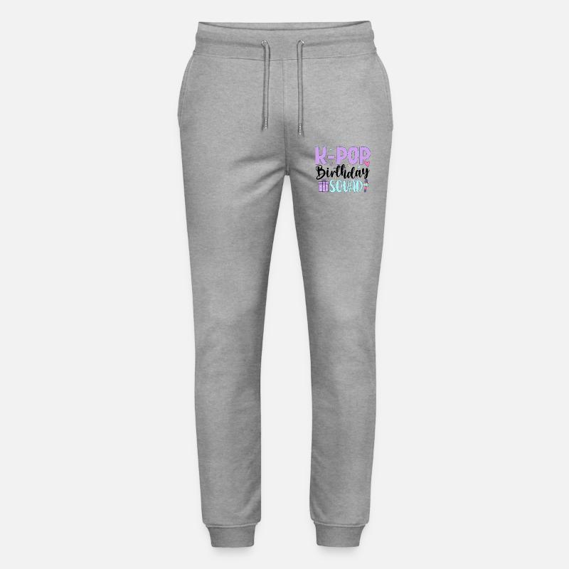 K Pop Birthday Squad - Stanley/Stella Unisex Bio Jogginghose Mover  - Grau meliert
