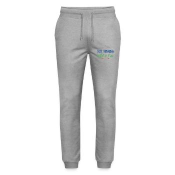 Trail Running – Wild and Free - Stanley/Stella Mover Unisex Organic Jogging Trousers - heather grey - Front - Marisol (170cm) & Nik (191cm)