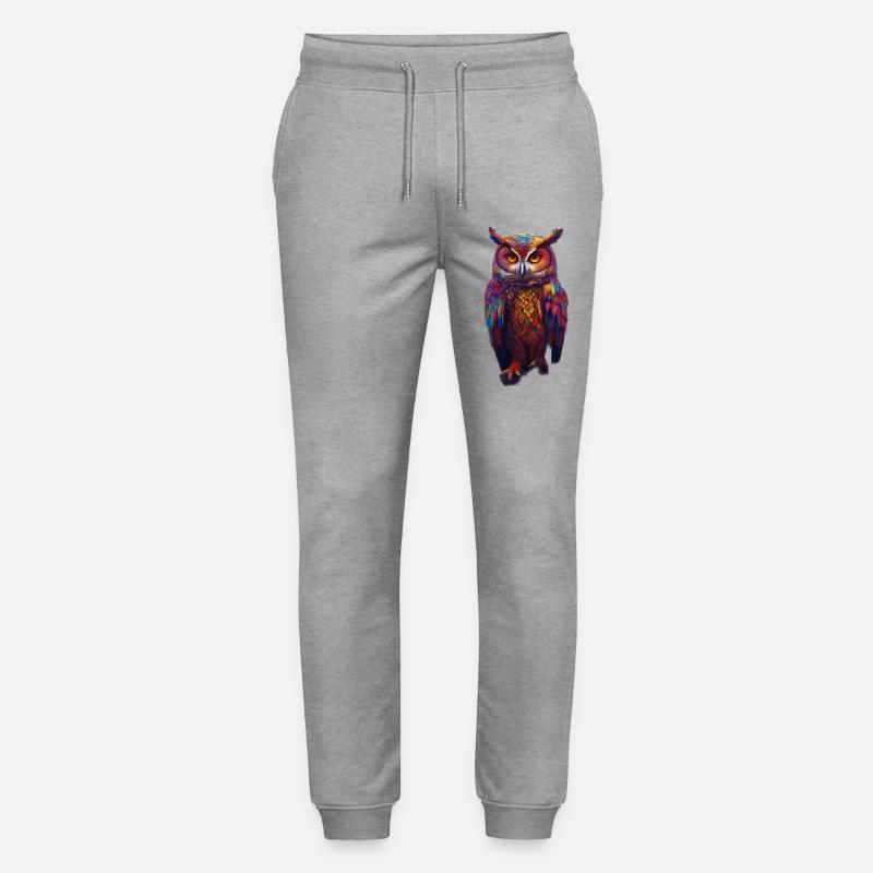 Bunte Eule - Stanley/Stella Unisex Bio Jogginghose Mover  - Grau meliert
