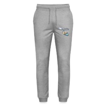 Aquarell Landkarte Malta - Stanley/Stella Unisex Bio Jogginghose Mover  - Grau meliert - Vorne - Marisol (170cm) & Nik (191cm)