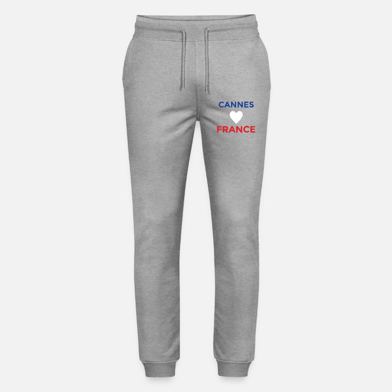 Cannes Liebe Frankreich Design - Stanley/Stella Unisex Bio Jogginghose Mover  - Grau meliert