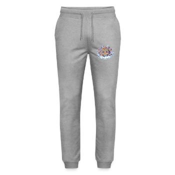 Cookie in Milk in Space - Stanley/Stella Mover Unisex Organic Jogging Trousers - heather grey - Front - Marisol (170cm) & Nik (191cm)