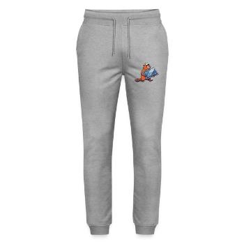 Biber Installateur Solarmodul Ingenieur Cartoon - Stanley/Stella Unisex Bio Jogginghose Mover  - Grau meliert - Vorne - Marisol (170cm) & Nik (191cm)