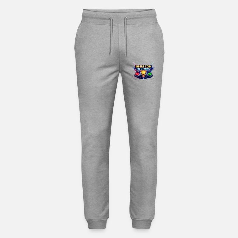 Arcade Startknopf Neon Retro - Stanley/Stella Unisex Bio Jogginghose Mover  - Grau meliert
