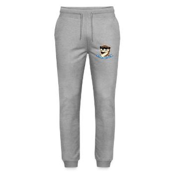 Otter Cooler Fischotter mit Sonnenbrille - Stanley/Stella Unisex Bio Jogginghose Mover  - Grau meliert - Vorne - Marisol (170cm) & Nik (191cm)