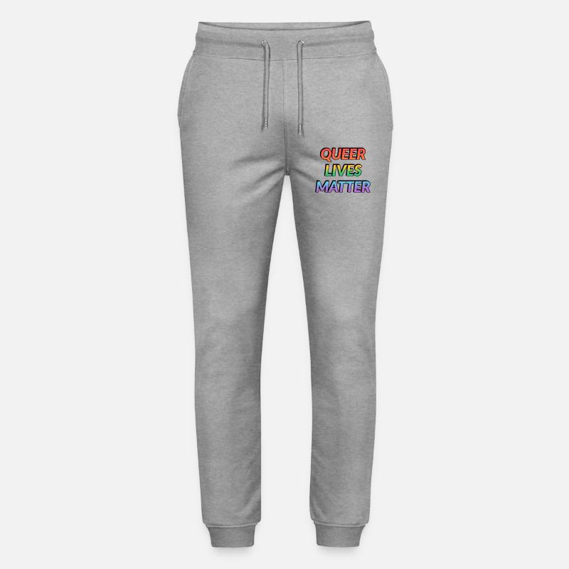 Queer Lives Matter Regenbogen - Stanley/Stella Unisex Bio Jogginghose Mover  - Grau meliert