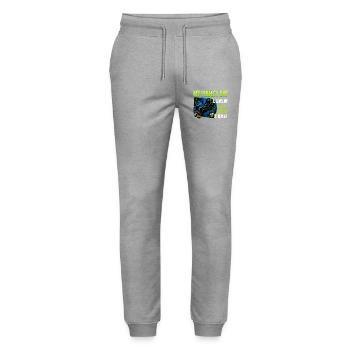 Gamer Gaming Cat Video Game - Stanley/Stella Unisex Bio Jogginghose Mover  - Grau meliert - Vorne - Marisol (170cm) & Nik (191cm)