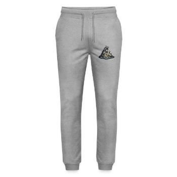 Inselburg aus Steinen am Meer - Stanley/Stella Unisex Bio Jogginghose Mover  - Grau meliert - Vorne - Marisol (170cm) & Nik (191cm)
