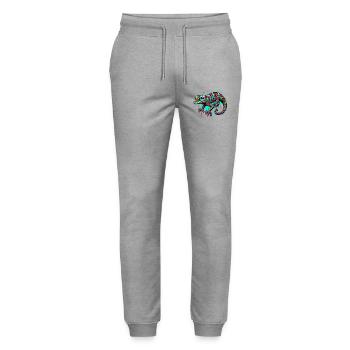 Gecko - Stanley/Stella Unisex Bio Jogginghose Mover  - Grau meliert - Vorne - Marisol (170cm) & Nik (191cm)