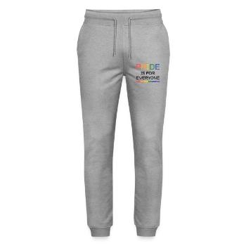 LGBTQ Pride Month - Pride is For Everyone - Stanley/Stella Mover Unisex Organic Jogging Trousers - heather grey - Front - Marisol (170cm) & Nik (191cm)