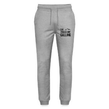The Trails Are Calling - Stanley/Stella Mover Unisex Organic Jogging Trousers - heather grey - Front - Marisol (170cm) & Nik (191cm)