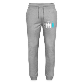 Les gens moi humour plongeur sous-marin - Pantalon de jogging bio MOVER Stanley/Stella unisexe - gris chiné - Devant - Marisol (170cm) & Nik (191cm)