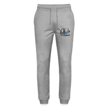 Seafarer sheep in the storm - Stanley/Stella Mover Unisex Organic Jogging Trousers - heather grey - Front - Marisol (170cm) & Nik (191cm)