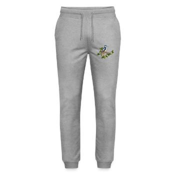 Colorful bird - Stanley/Stella Mover Unisex Organic Jogging Trousers - heather grey - Front - Marisol (170cm) & Nik (191cm)