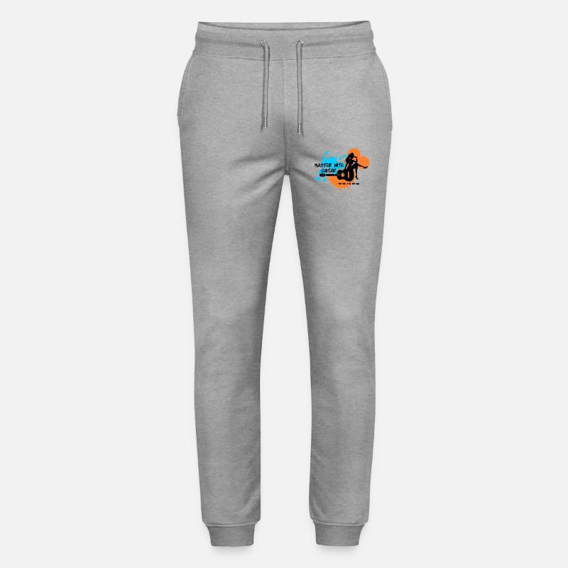 Master with guitar - Blau Orange - Stanley/Stella Unisex Bio Jogginghose Mover  - Grau meliert