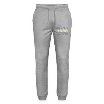 Anniversary 1996 - 30 years - Stanley/Stella Mover Unisex Organic Jogging Trousers - heather grey - Front - Marisol (170cm) & Nik (191cm)