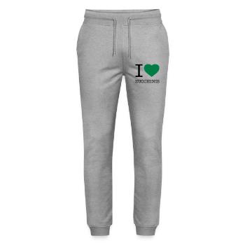 I LOVE ZUCCHINIS Zucchini Vegetables - Stanley/Stella Mover Unisex Organic Jogging Trousers - heather grey - Front - Marisol (170cm) & Nik (191cm)